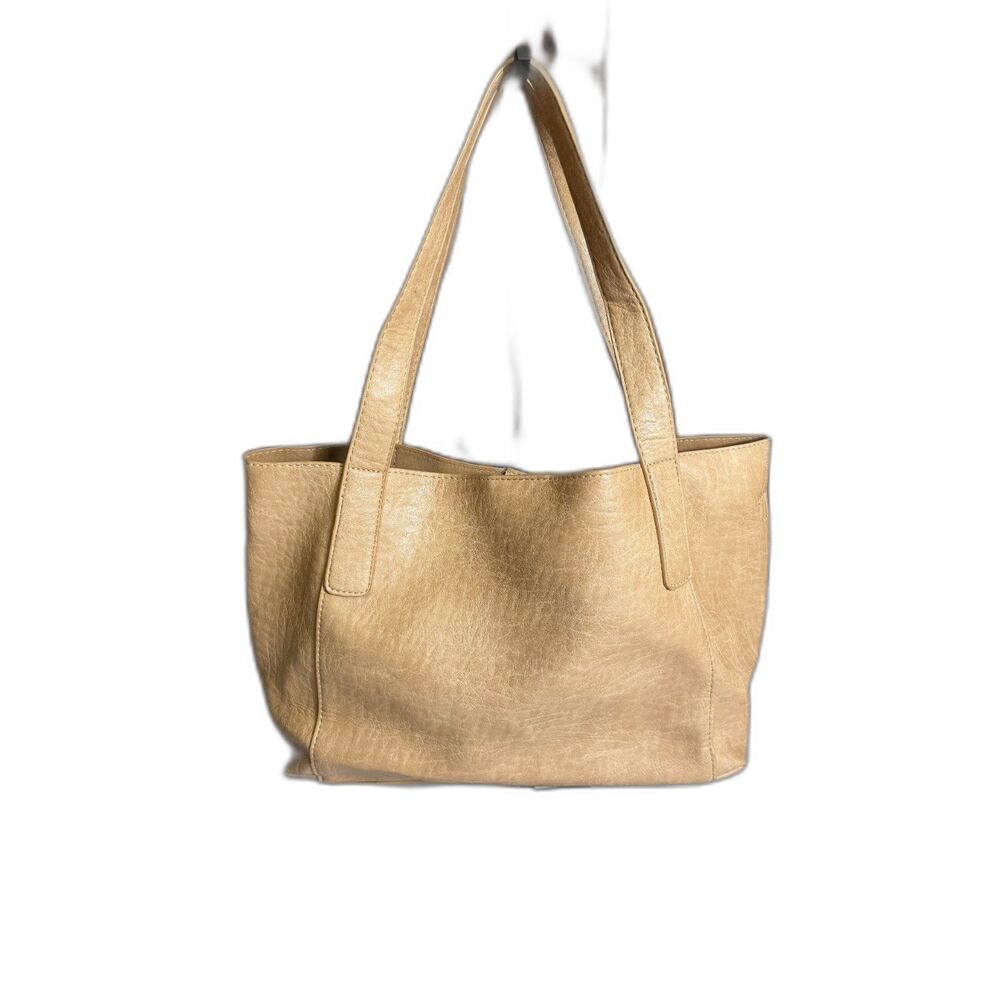 Versatile Tan Faux Leather Purse